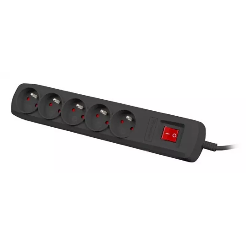 Protezione da sovratensione NATEC NSP-1713 nero 5 prese AC 1,5 m