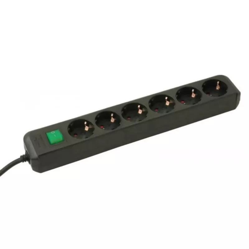 brennenstuhl Eco-Line - prolunga - prese di uscita: 6 - 1,5 m - nero