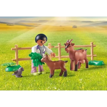 Playmobil 71442 Country: trattore con rimorchio e serbatoio d'acqua – raccolto fresco in fattoria – scoprire l'ambiente giocando – gioco di ruolo fantasioso