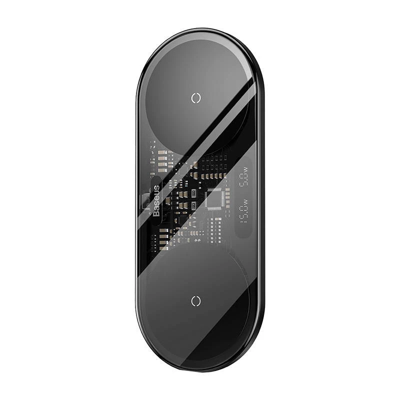 Baseus 2In1 20W Digital Led Display Headphones nero ricarica senza fili