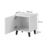 Set comodini cama meble PAFOS, 2 pz., 45×40×51 cm, nero opaco, MDF/truciolare