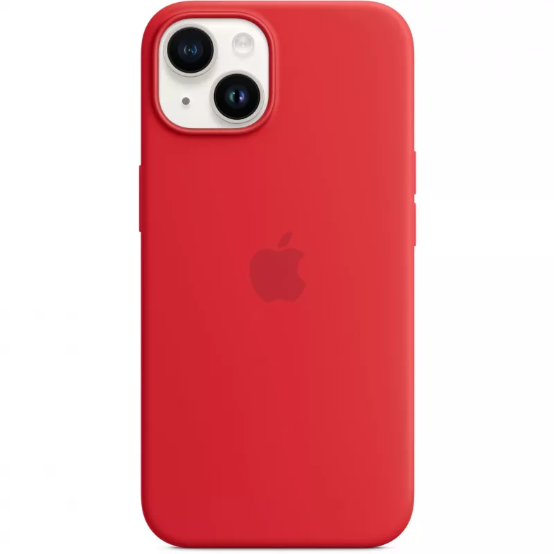 Apple iPhone 14 Custodia in silicone compatibile MagSafe, (PRODUCT)Rosso