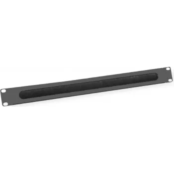 VALUE 26.99.0333 piastra passacavi da 19" con protezione dei bordi in acciaio, 1U, nero