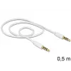 Cavo audio 3,5 mm DeLOCK 83439 0,5 m bianco
