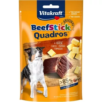 Snack per cani Vitakraft Beef Stick Quadros 70 g — snack ipoallergenico solido di maiale, senza glutine, senza zucchero