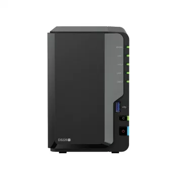 Synology DS225+ 2 Bay NAS Desktop Intel® Celeron® J4125 2 GB DDR4 Synology DSM nero – solo Synology HDD