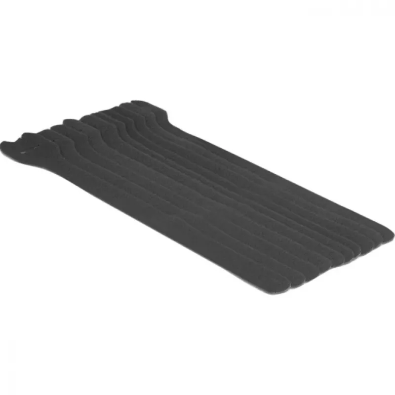 Fascette in velcro Delock L 240 mm x L 13 mm 10 pezzi nero