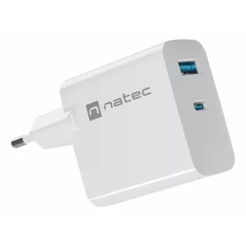 Caricabatterie per dispositivi mobili NATEC NUC-2144 universale bianco AC ricarica rapida per interni