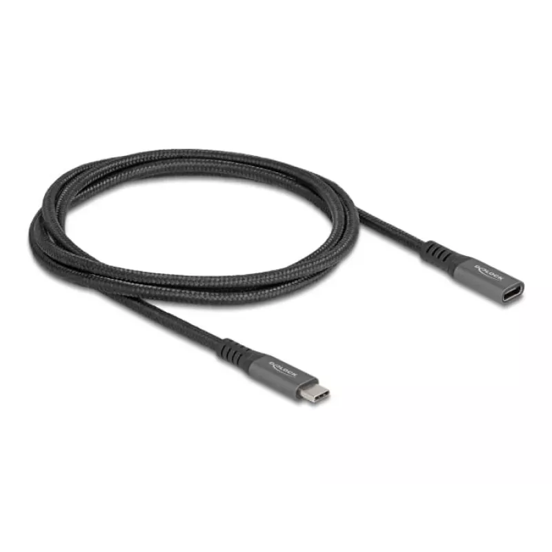 Prolunga USB DeLOCK Type-C maschio su femmina 10 Gbit/s 1 m grigio metallo