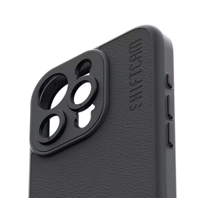 ShiftCam AC-CA-15PL-CH-EF custodia con attacco per obiettivo per iPhone 15 Plus, pelle vegana, compatibile con MagSafe