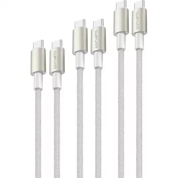 Cavo USB-C a USB-C 4smarts PremiumCord 100W 3 m bianco - 3 m - USB C - USB C - USB 2.0 - 0,48 Gbit/s - bianco