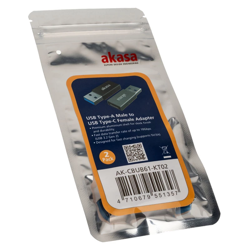 Adattatore cavo USB Type-A a USB Type-C Akasa AK-CBUB61-KT02