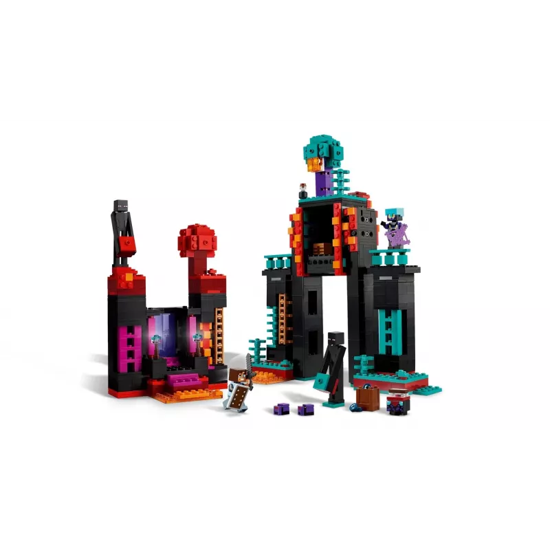 Giocattolo da costruzione LEGO Minecraft set 21279 La torre dell'Enderman, 867 pezzi, 2 minifigure, 450 mm di altezza