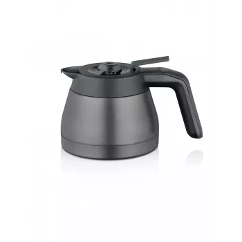 Caraffa per caffettiere Severin, modello TK 5571 — 1,1 L, acciaio spazzolato/nero, 220×165×135 mm