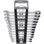 Wiha 44665 (30391) set di chiavi combinate a cricchetto, 12 pezzi, metriche 8-19 mm