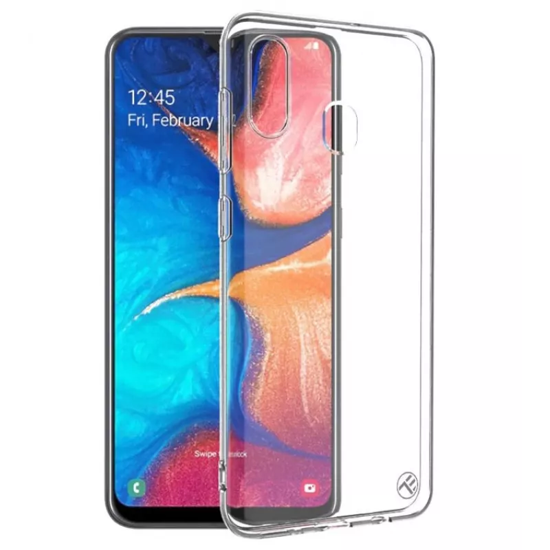 Custodia in silicone Tellur per Samsung Galaxy A20, trasparente, custodia morbida protettiva
