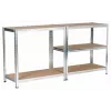 Scaffale in metallo argento 220X90X40CM