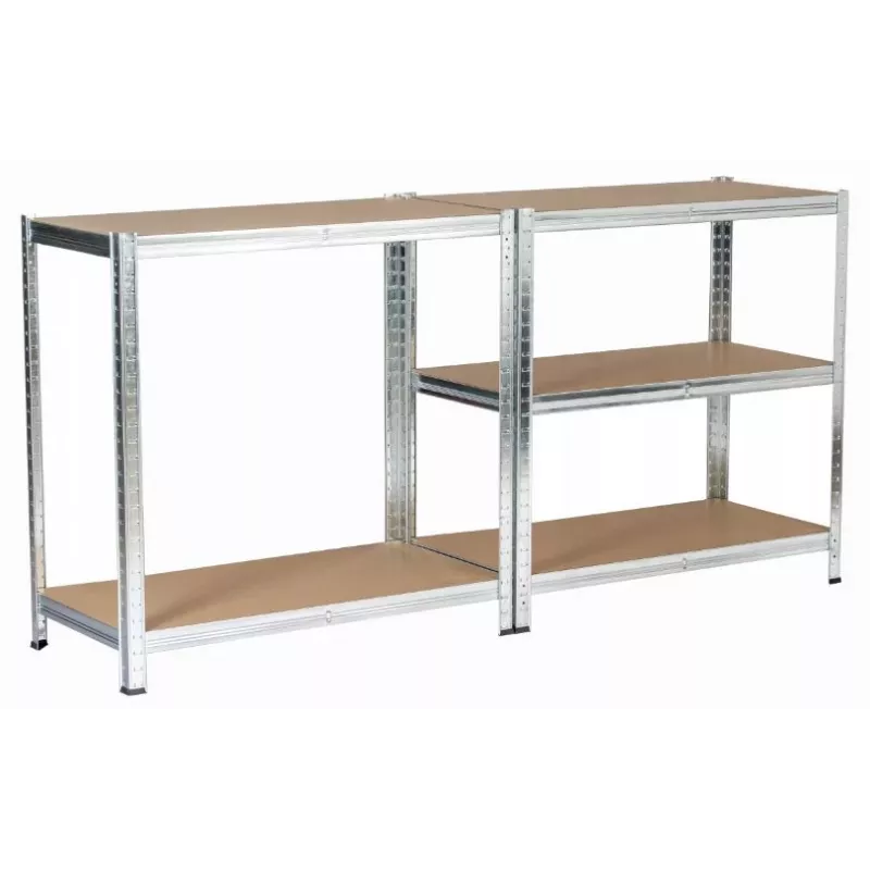 Scaffale in metallo argento 220X90X40CM