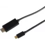 Adattatore per cavo video S/CONN 10-57025 1 m HDMI Type-A USB Type-C nero