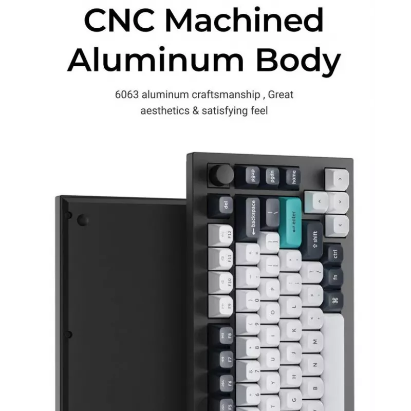 Tastiera meccanica Keychron Q1 Max 75% con Banana Switches, Carbon Black