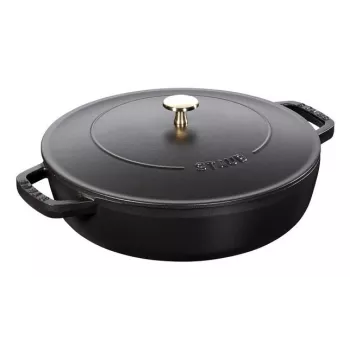 Sauteuse ZWILLING STAUB BRAISERS rotonda 28 cm, nero, Ø fondo 22,2 cm