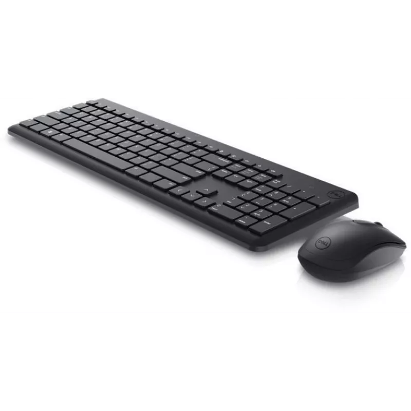 Set tastiera e mouse wireless Dell KM3322W nero — layout compatto, connessione wireless, batterie incluse