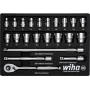 Set di chiavi a bussola Wiha 44708 attacco 3/8 pollice, 23 pezzi, chiavi a bussola e accessori
