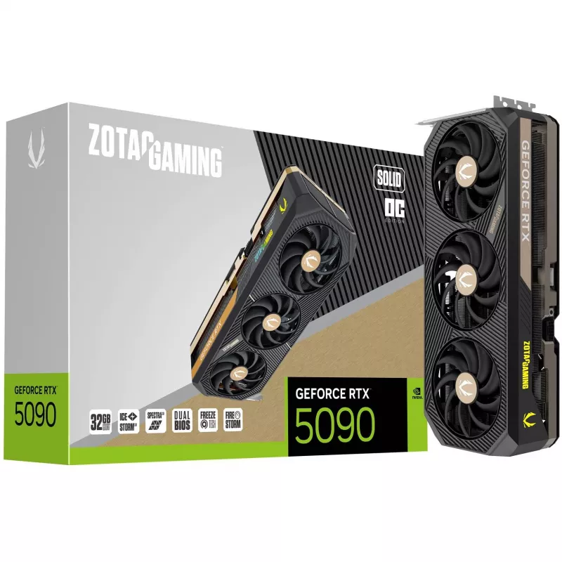 ZOTAC Gaming GeForce RTX 5090 SOLID OC 32GB GDDR7 PCIe 5.0 x16 scheda grafica (ZT-B50900J-10P)