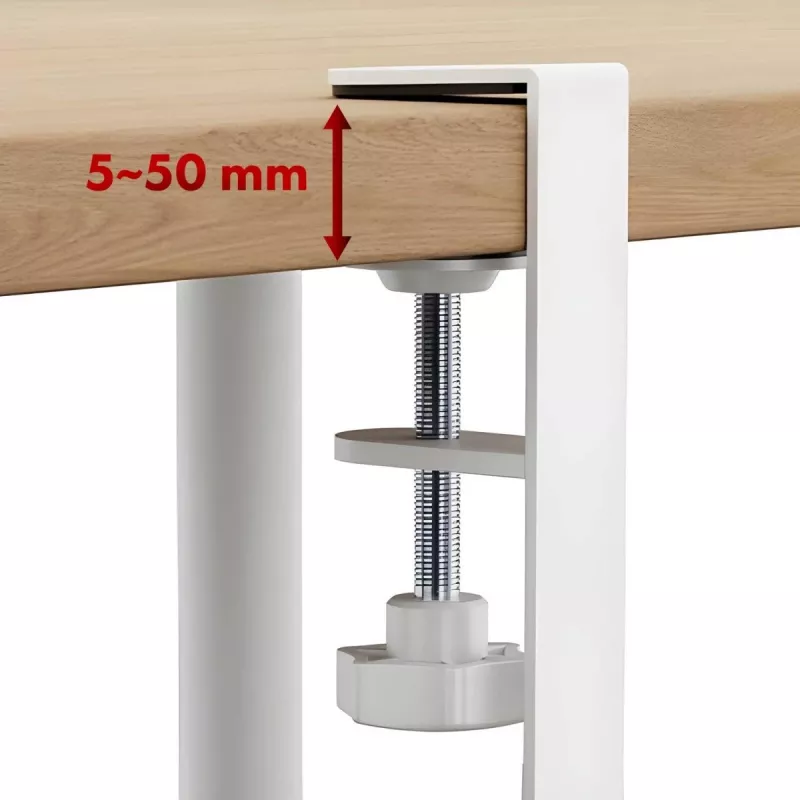 Organizer per cavi Maclean sotto la scrivania, carico max. 5 kg, max. 728 mm, bianco, MC-103 W