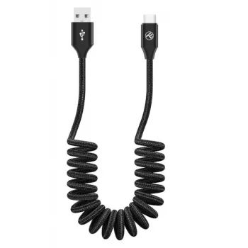 Cavo dati USB a USB-C Tellur Extendable 3A 1,8 m nero
