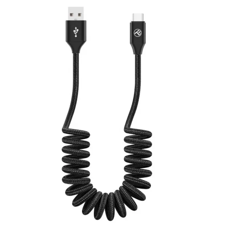 Cavo dati USB a USB-C Tellur Extendable 3A 1,8 m nero