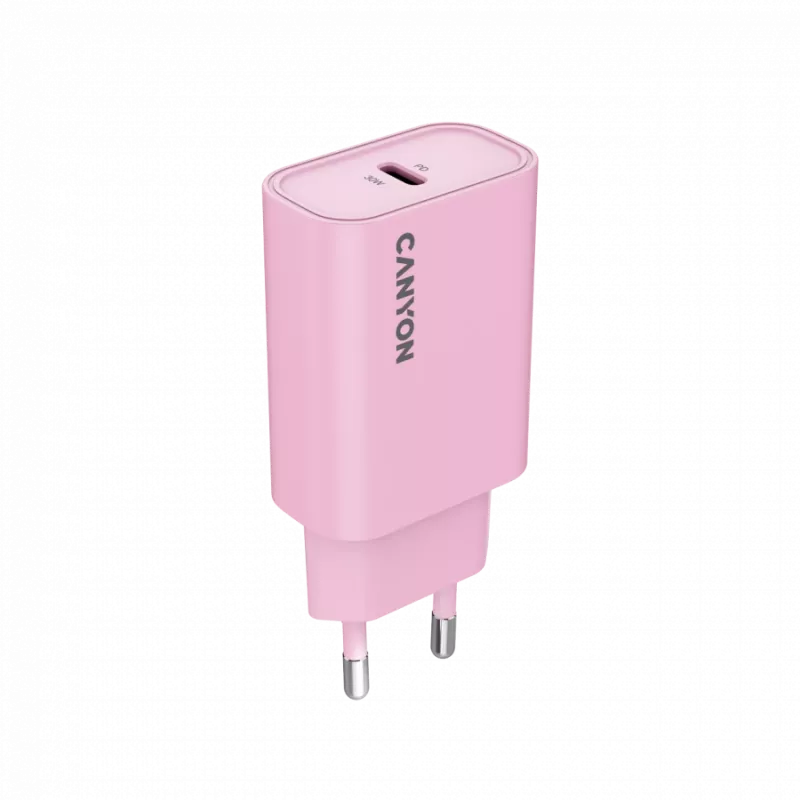 CANYON caricabatterie OnCharge 30CL Max Power 30W 1xPD EU rosa