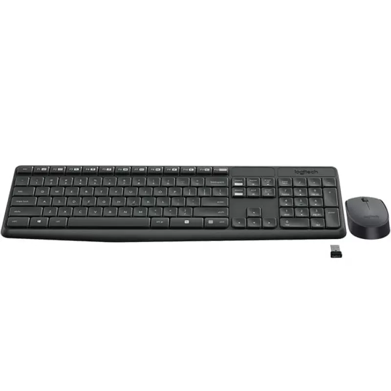 Logitech MK235 - set tastiera e mouse - wireless - 2,4 GHz - portoghese