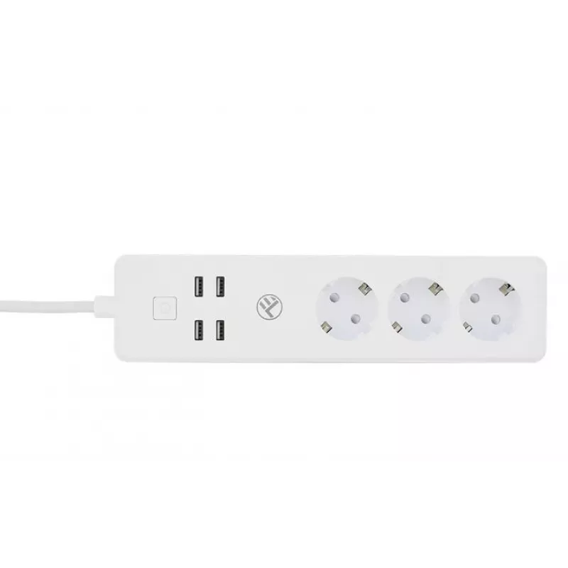 Ciabatta smart Wi-Fi Tellur con 3 prese AC e 4 porte USB (4A)