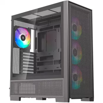 Case per PC Silentware Air 2000 A-RGB nero — Mid-Tower, pannello laterale in vetro temperato