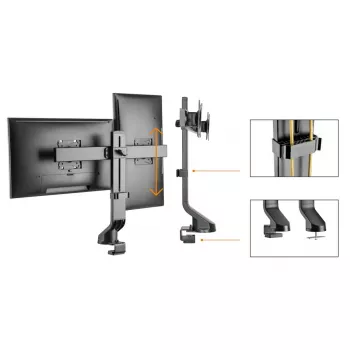 Supporto monitor MACLEAN MC-854 per due monitor 17–27
