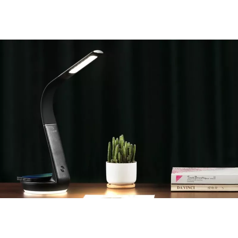 Lampada da tavolo Hawk HW-LAMP02 nero — dimmerabile, braccio orientabile