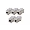 DIGITUS giunti modulari CAT 6, schermati, 5 pezzi, RJ-45, contatti dorati, argento