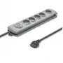 Protezione da sovratensione Qoltec 50272 grigio 5 prese AC 230V 3m