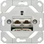 Presa di rete Gira 245200 – 2×RJ-45 Cat6a, metallico