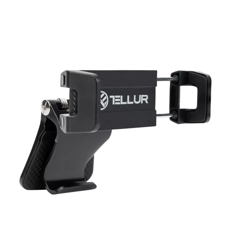 Supporto per telefono Tellur TLL171261 — supporto universale compatto regolabile in angolo per auto e scrivania, nero