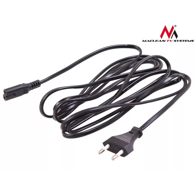 Maclean MCTV-809 Cavo di alimentazione da spina EU a Figure-8 (C7), 1,5 m