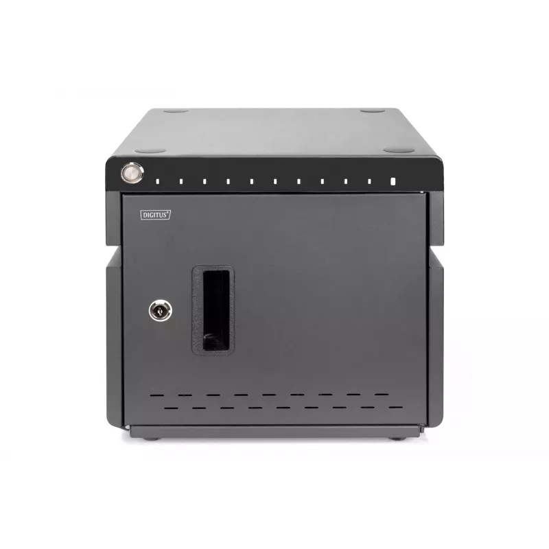 Digitus armadietto di ricarica desktop mobile per 10 notebook/tablet fino a 13 pollici, UV-C, USB-C, Nero
