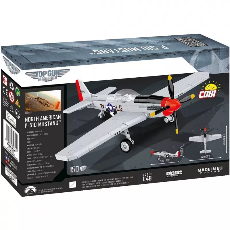 COBI 5847 Top Gun Maverick P-51D Mustang 150 mattoncini