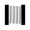 APC NetShelter gestione cavi, gestore cavi verticale, per rack NetShelter SX Networking 48U, set da 4 pezzi, 250 x 2045 x 170 mm