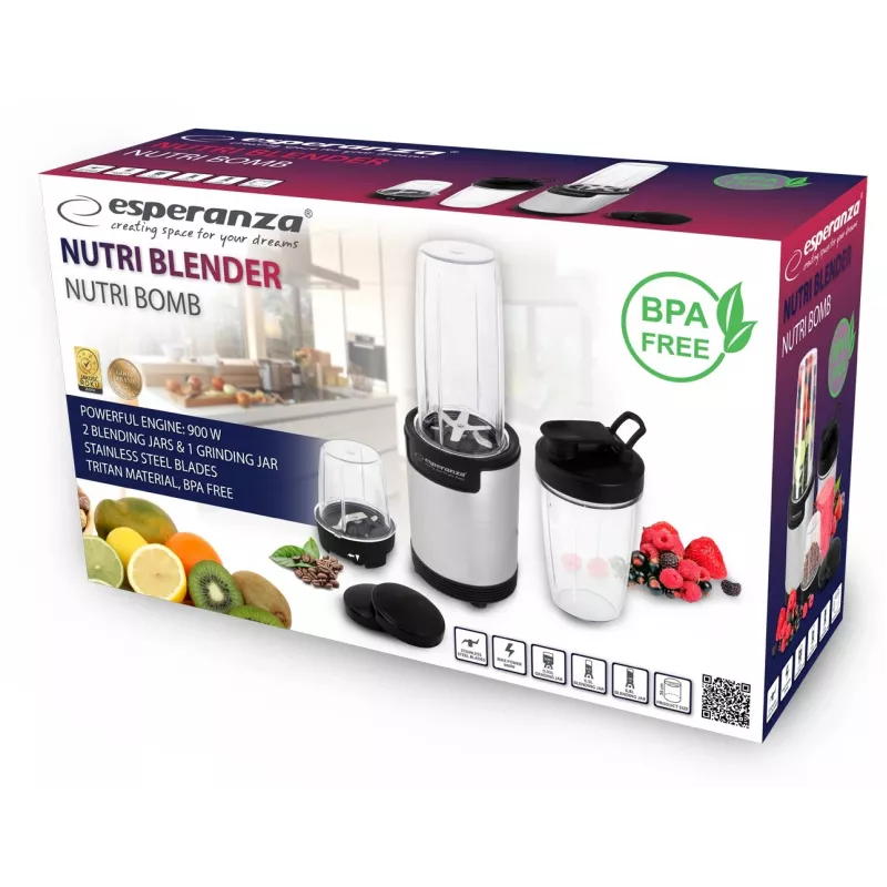 Mixer da tavolo Esperanza EKM030 nero acciaio inox