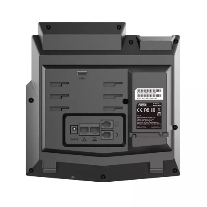 Telefono IP Fanvil X4U nero 12 linee LCD Wi-Fi con cornetta cablata