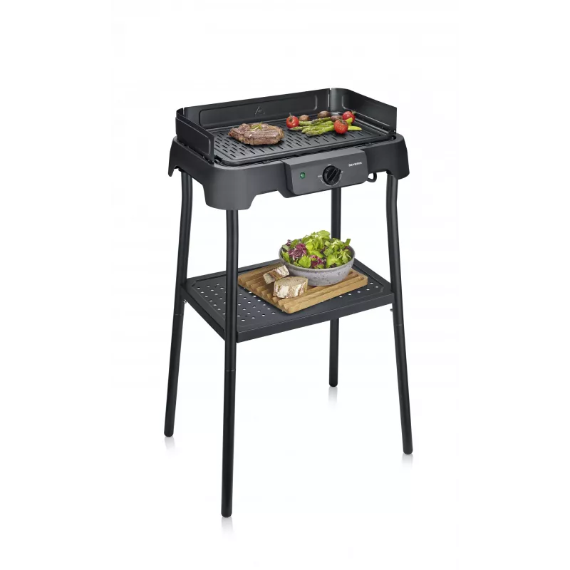 Griglia elettrica da tavolo SEVERIN PG 8596, 2000 W, griglia rettangolare, nero, manopola