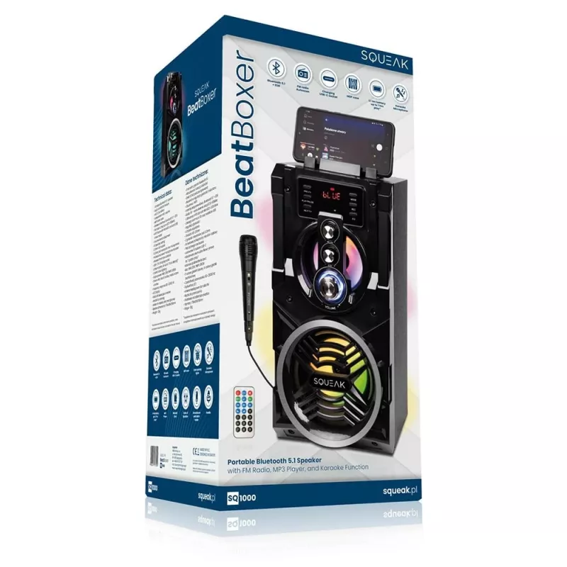 BeatBoxer altoparlante Bluetooth 5.1 - altoparlante Bluetooth con karaoke