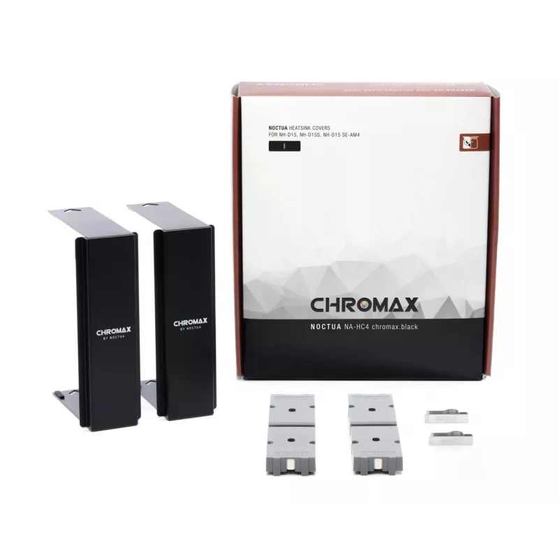 Kit di montaggio Noctua NA-HC4 chromax.Nero — accessorio in alluminio per dissipatore CPU, nero